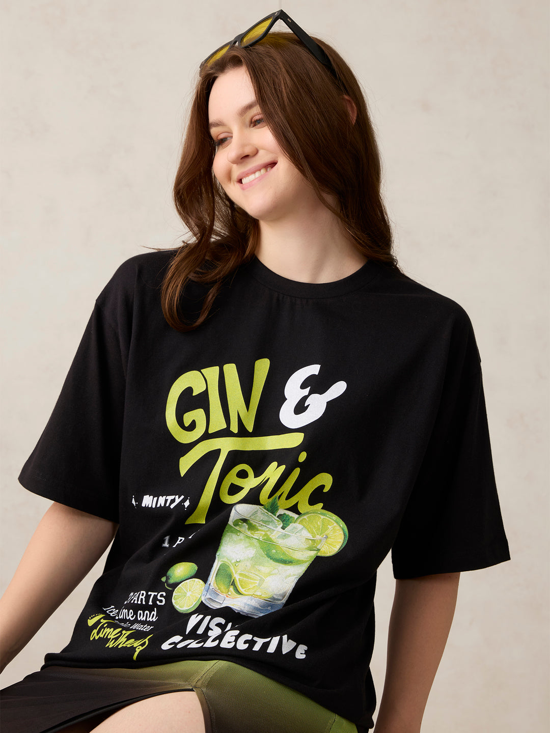 Black Oversized Graphic T-Shirt