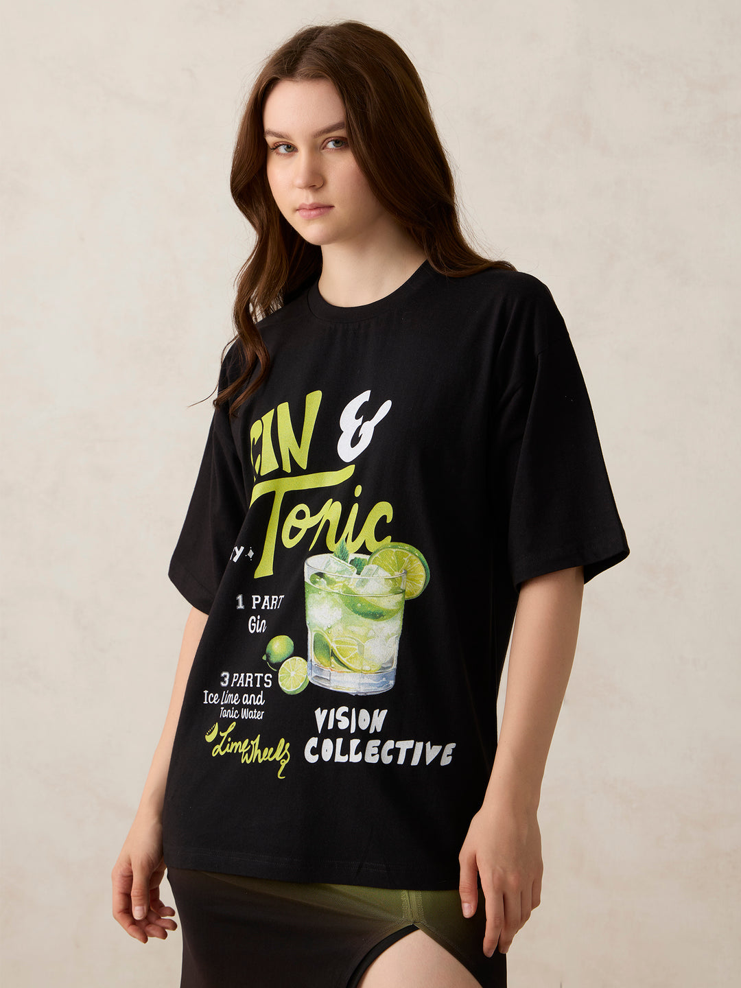 Black Oversized Graphic T-Shirt