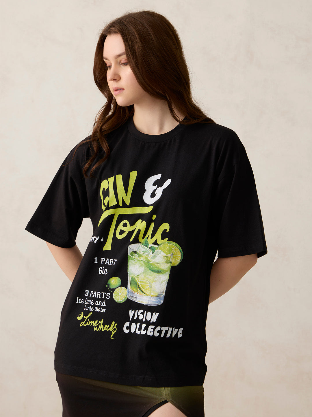 Black Oversized Graphic T-Shirt