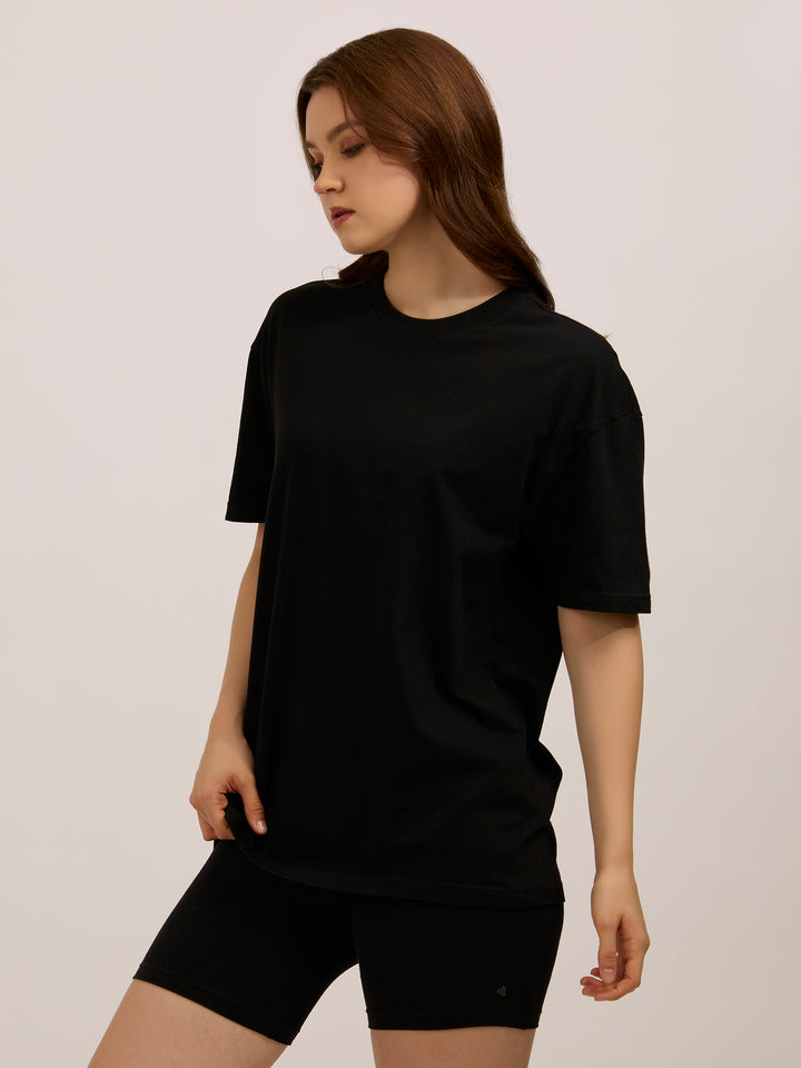 Black Oversized Graphic T-Shirt