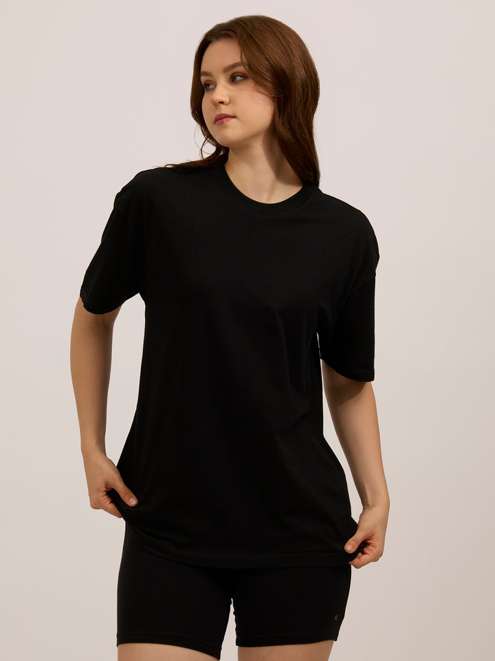 Black Oversized Graphic T-Shirt