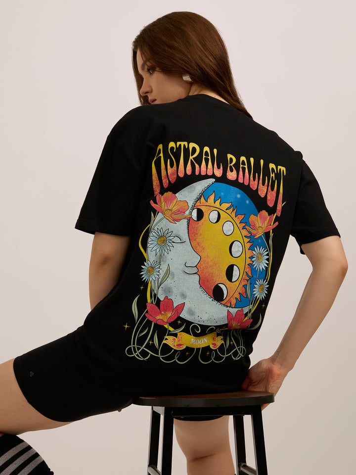 Black Oversized Graphic T-Shirt
