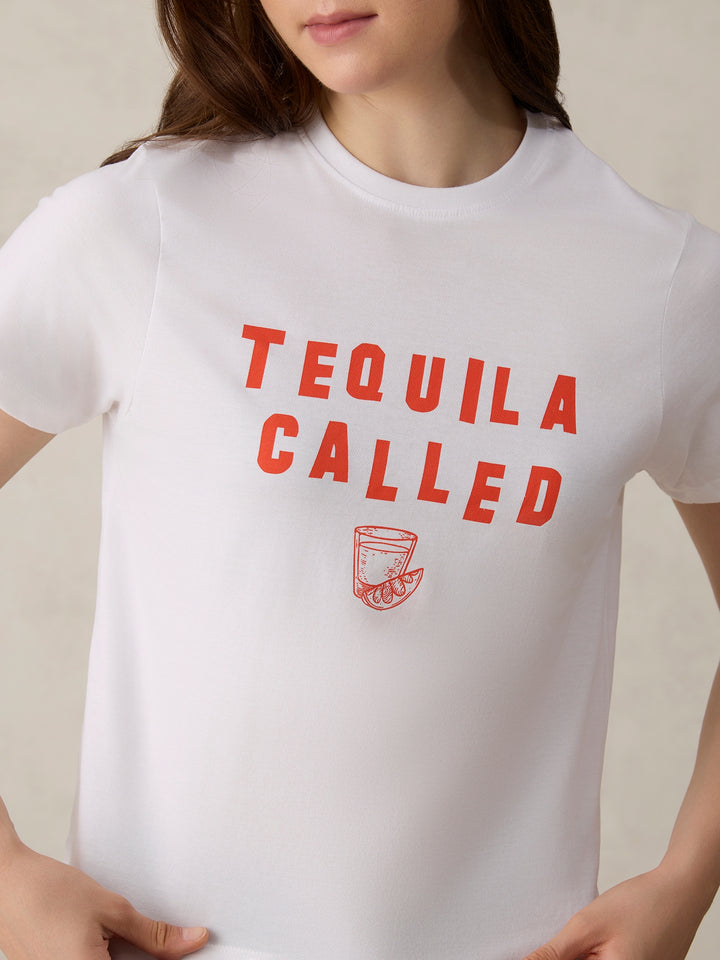 White Crew Neck Graphic T-Shirt