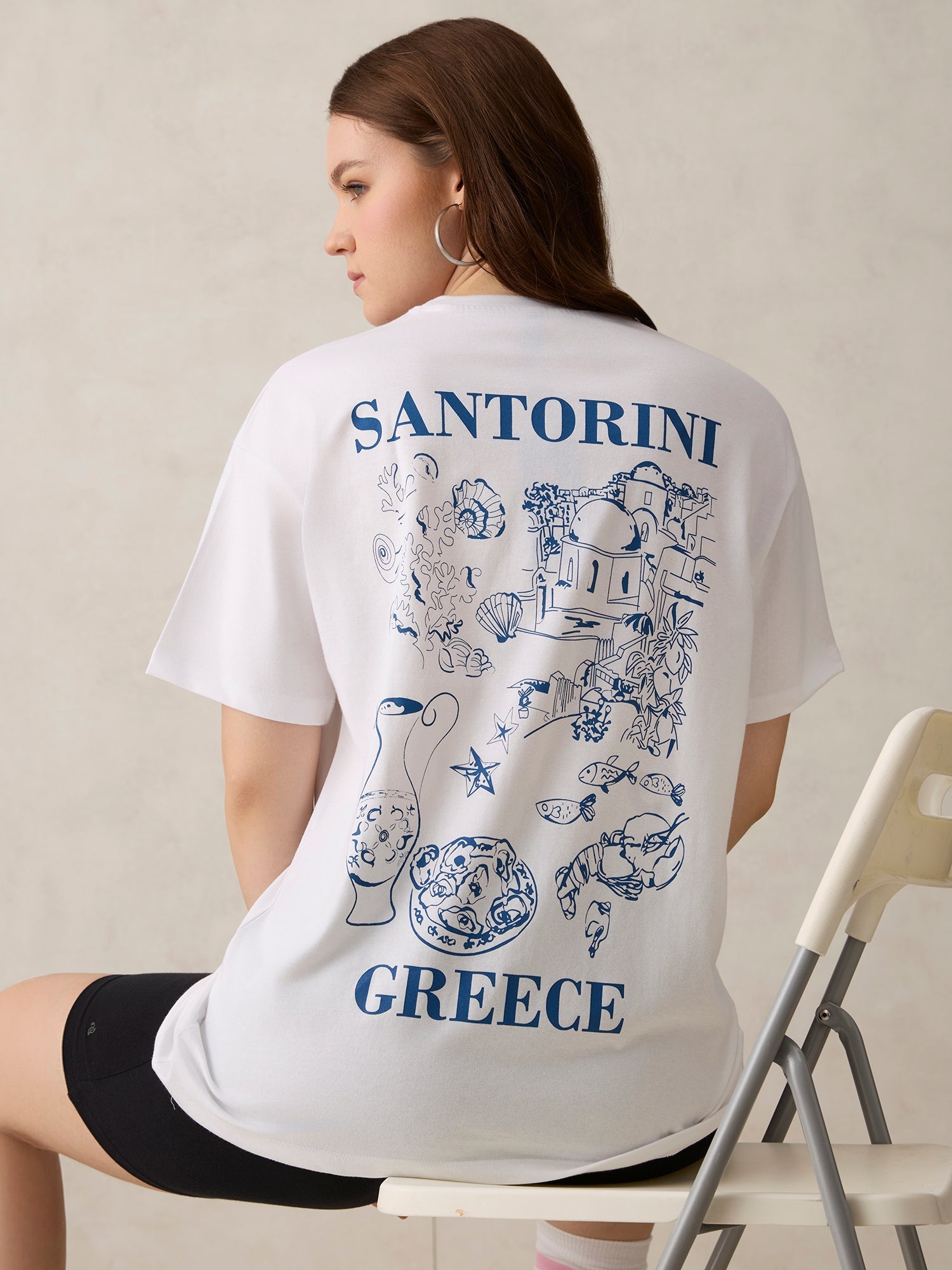 White Oversized T-Shirt With Graphic
