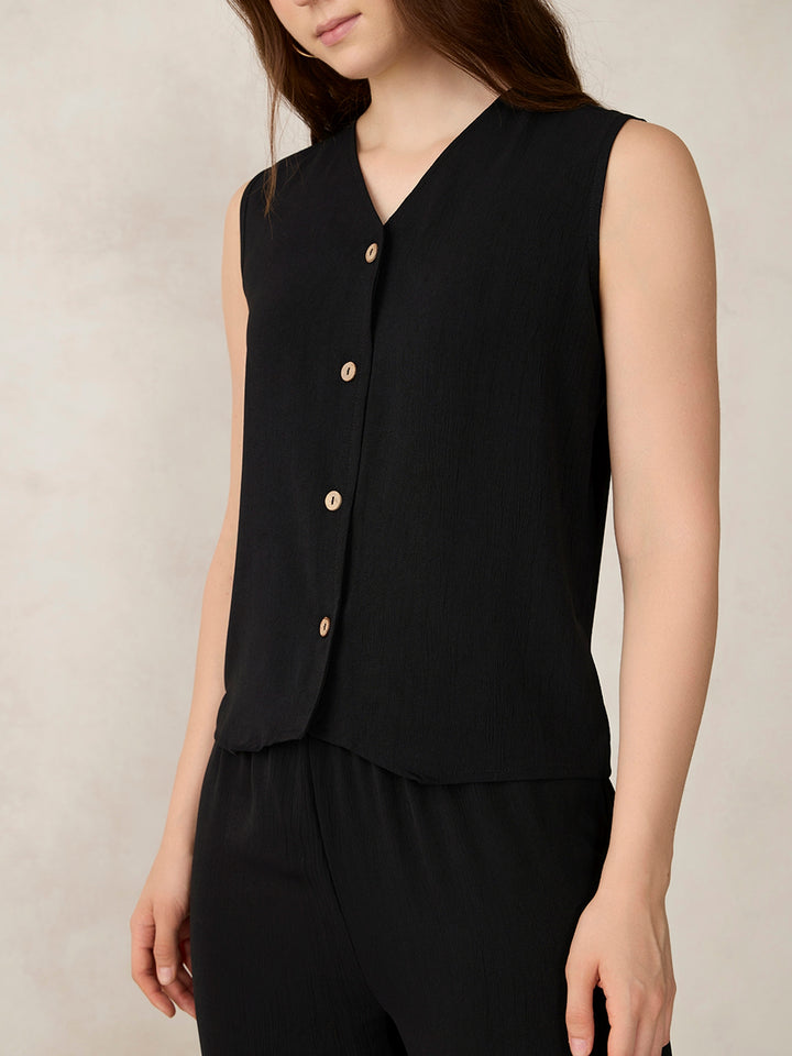Black Waist Coat Trouser Co-Ord Set