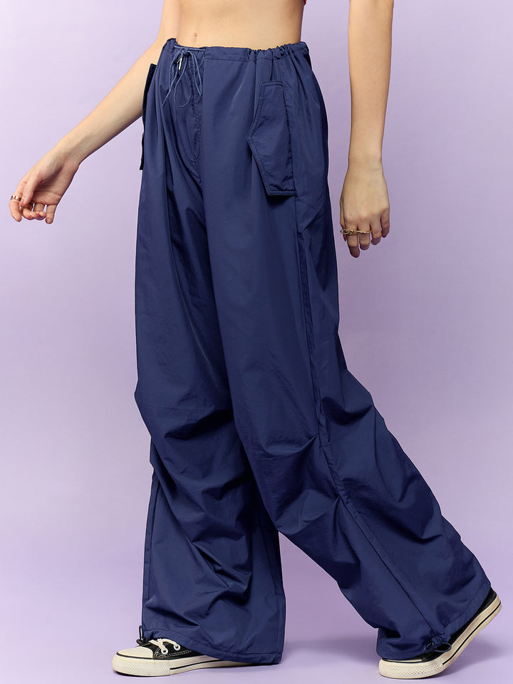 Navy Blue Elasticated Trousers