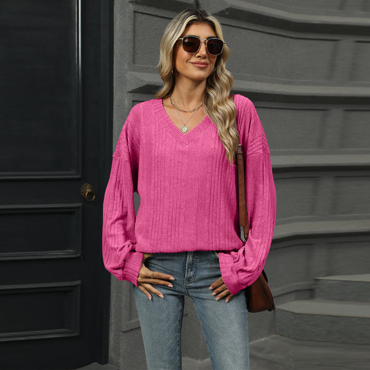 Pink Bishop Sleeve Solid Relaxed Top