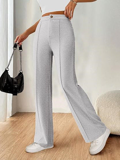 Grey Regular Fit Pants