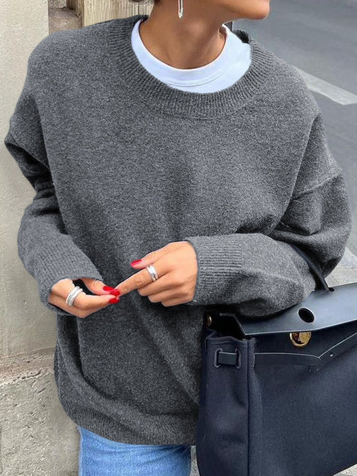 Grey Full Sleeve Round Neck Sweatshirt
