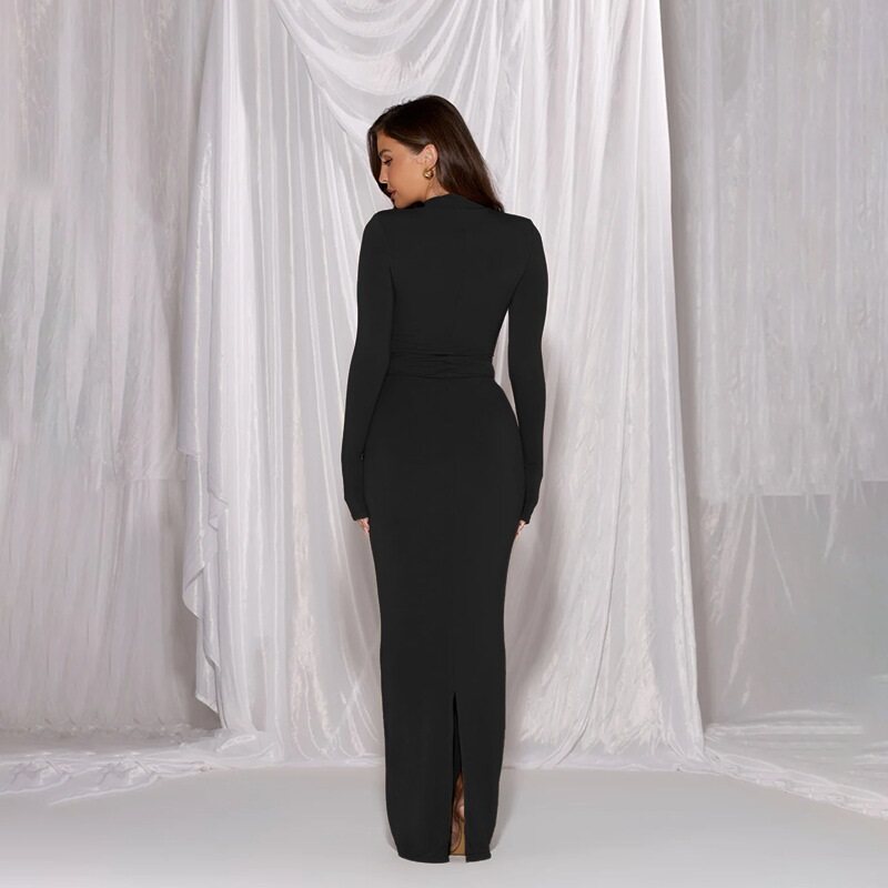 Black Strappy Bodycon Dress