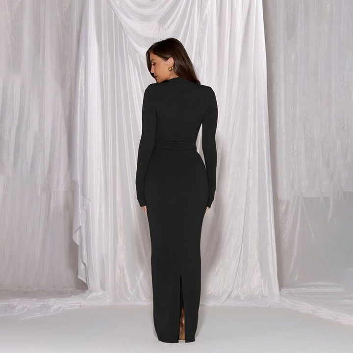 Black Strappy Bodycon Dress