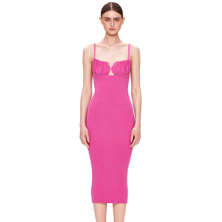 Pink Strappy Bodycon Dress