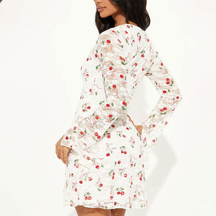White Square Neck Mini Dress