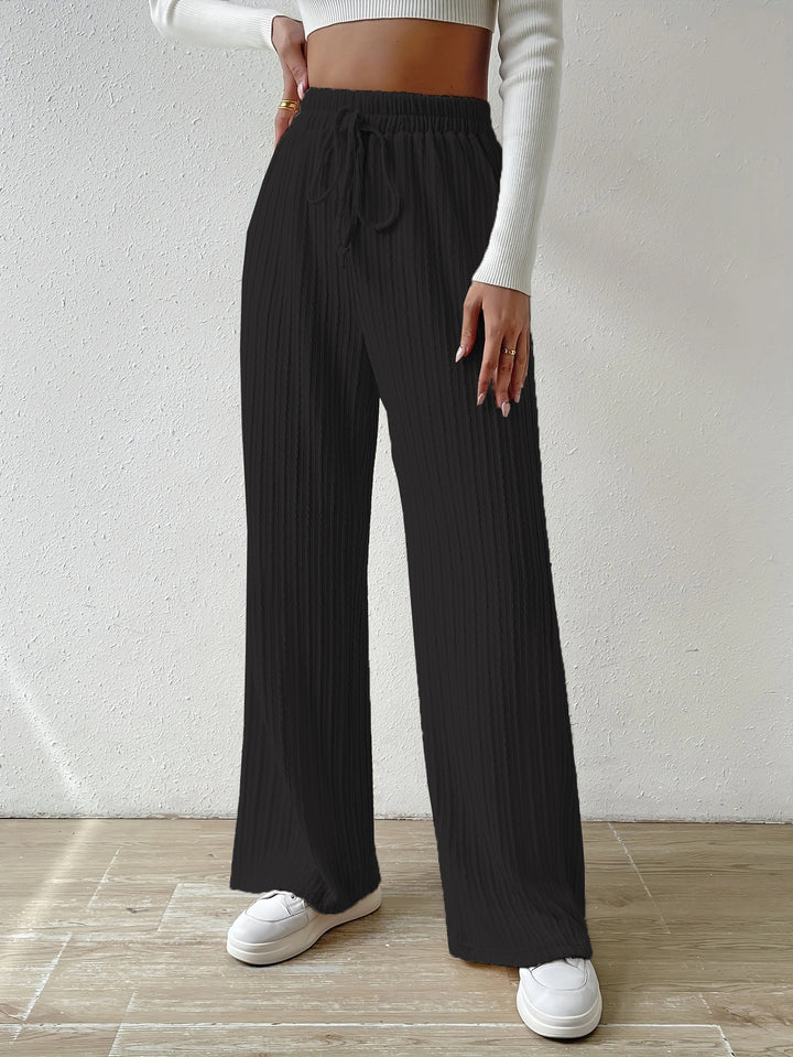 Black Regular Fit Drawstring Joggers
