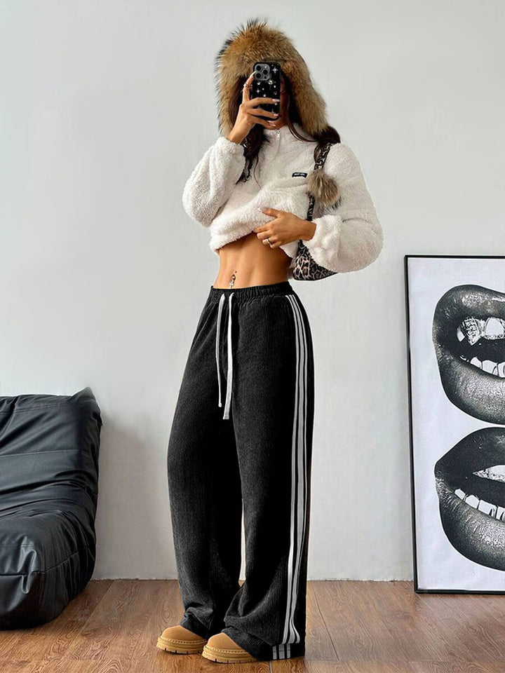 Black Side Stripe Sweatpants