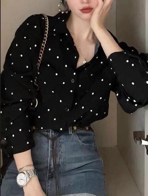 Black Polka Dot Shirt