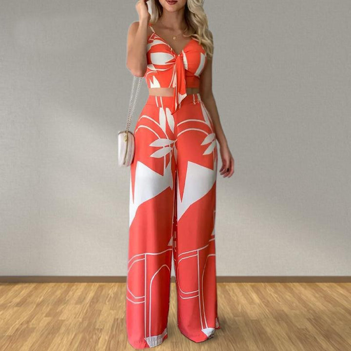 Orange Tropical Print Coord Set