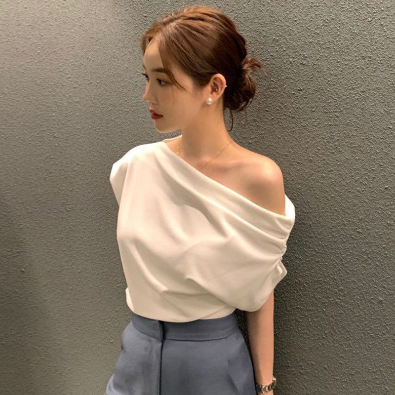 White One Shoulder Top
