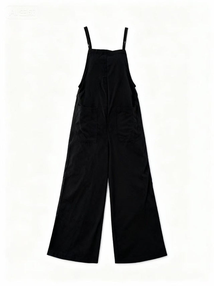 Black Double Spaghetti Strap Jumpsuits