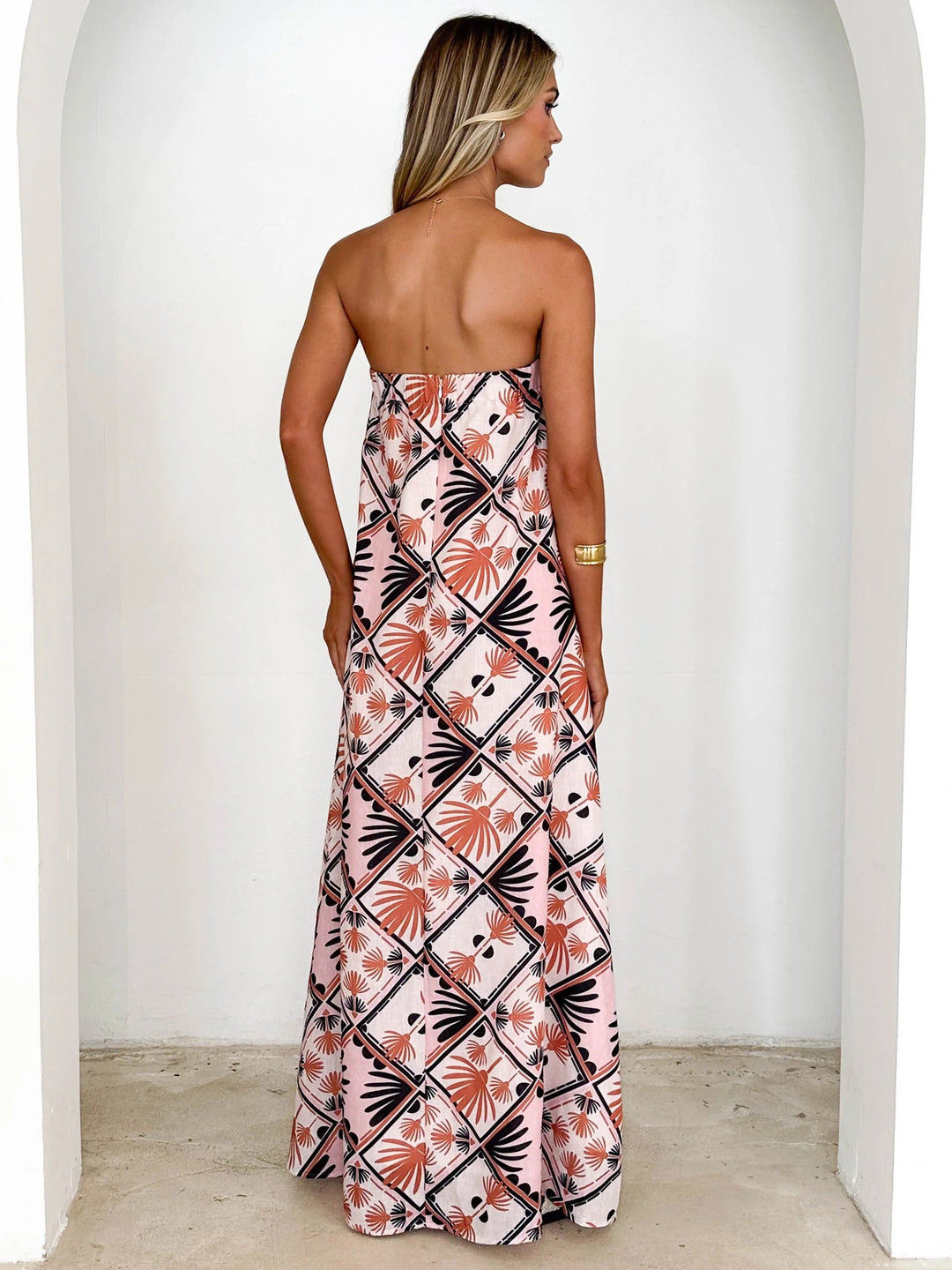 Multi Spaghetti Strap Floral Printed Dress