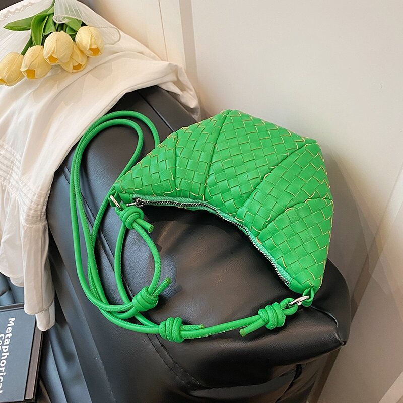 Green Mini Croissant Sling Bag
