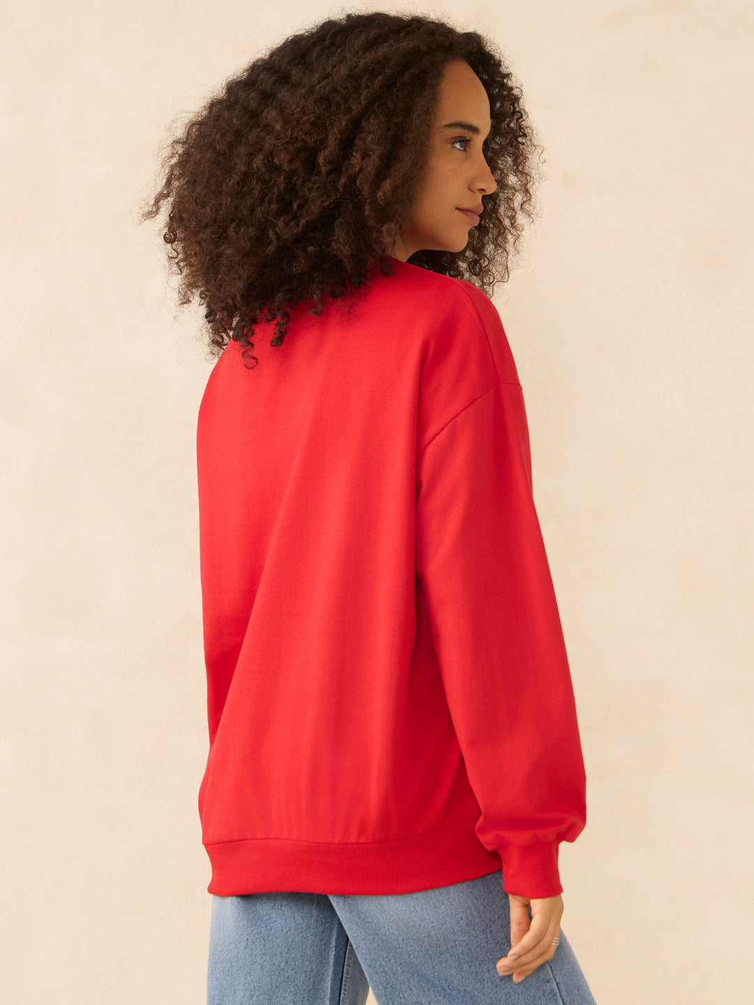 Red Typographic Sweatshirt