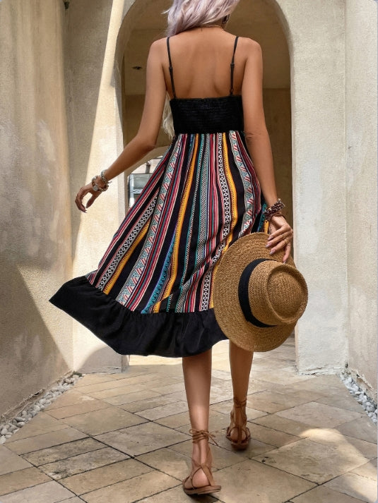 Black Fit And Flare Midi Dress