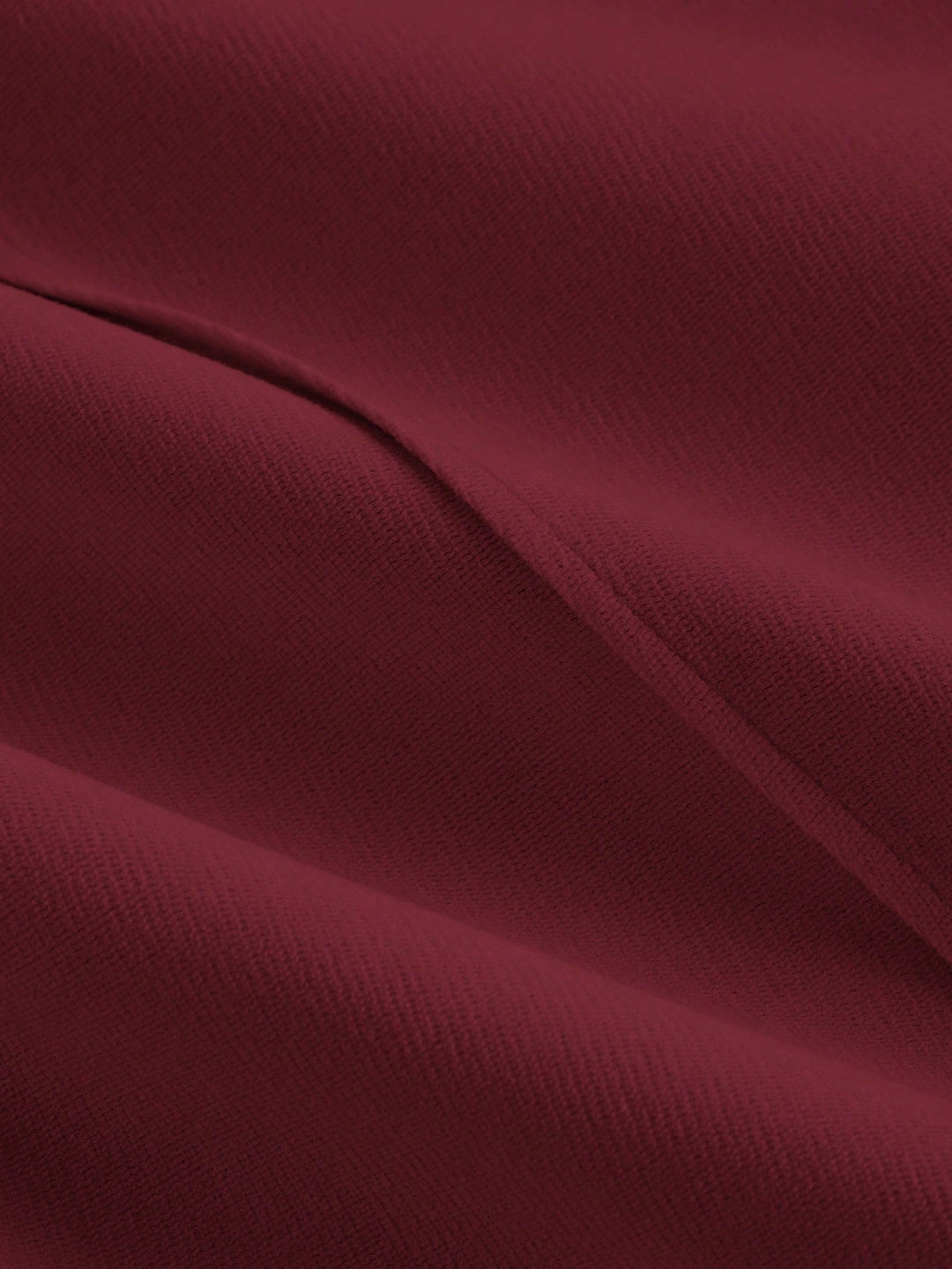 Burgundy High Waist Front Pleated Pant