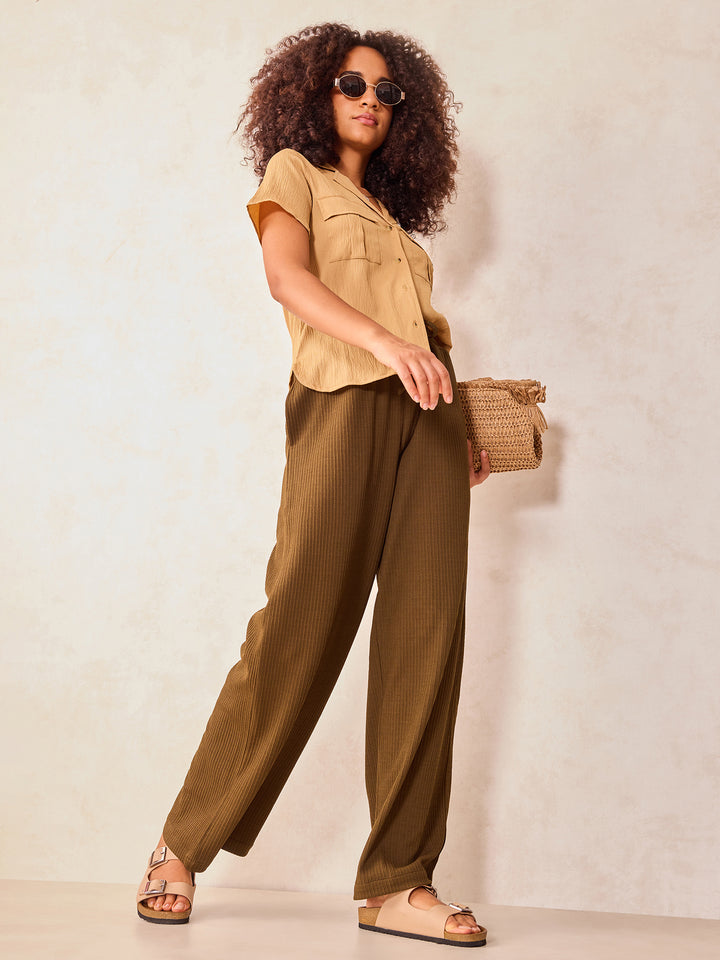 Beige Utility Detail Shirt