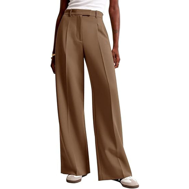 Brown Flap Over Waistband Trouser