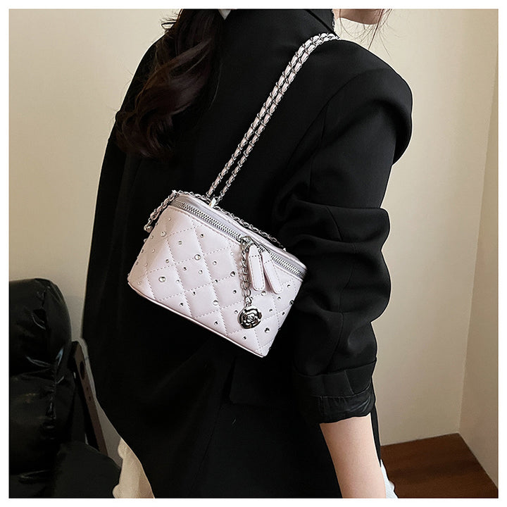 Purple Mini Squarebox Handbag