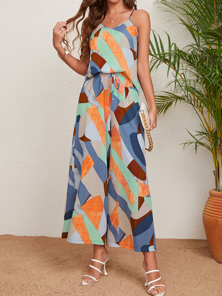 Blue Abstract Print Co-Ord Set