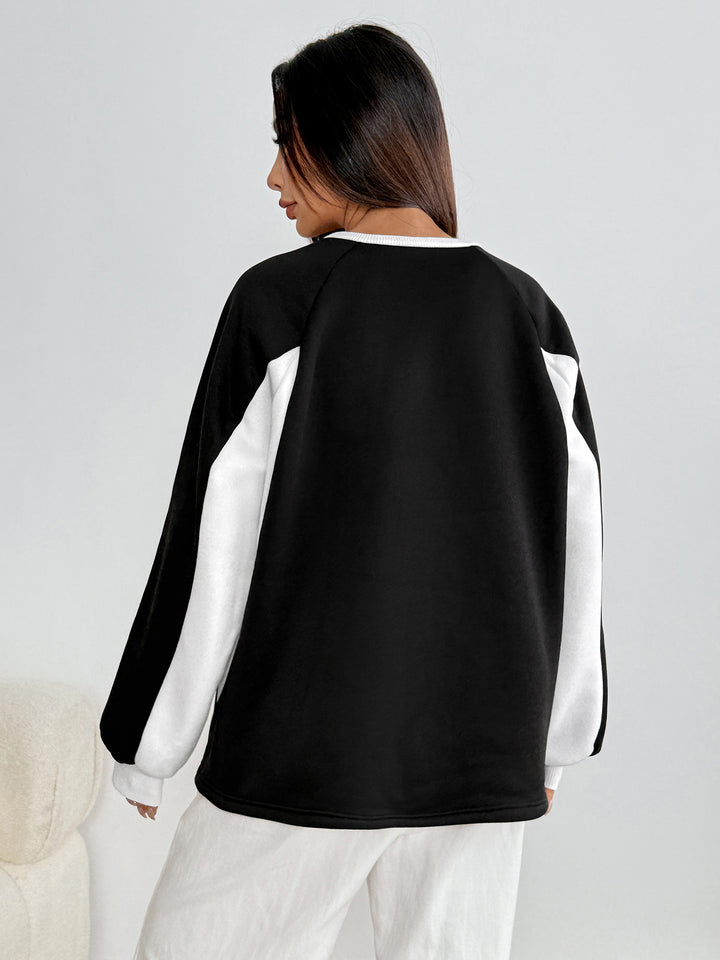 Black Full sleeve colour block sweatshirt