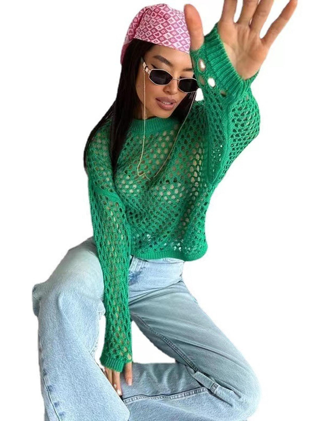 Green Crochet Top