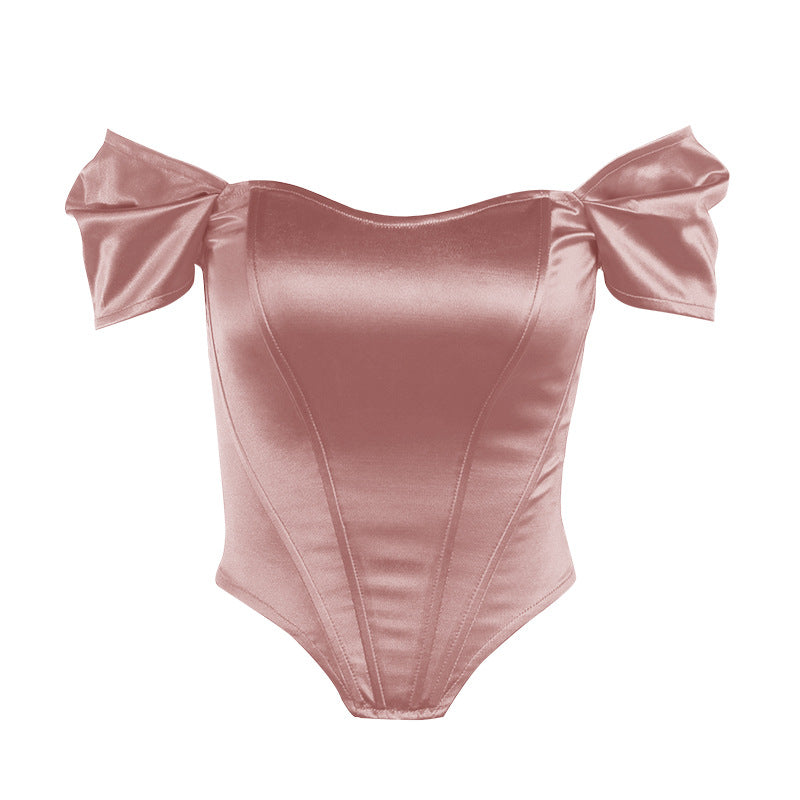 Pink Off Shoulder Corset