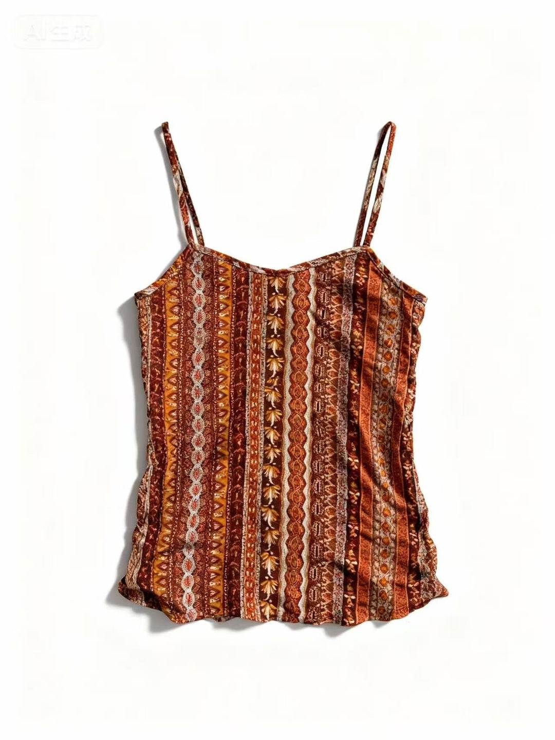 Multi Spaghetti Strap Printed Top