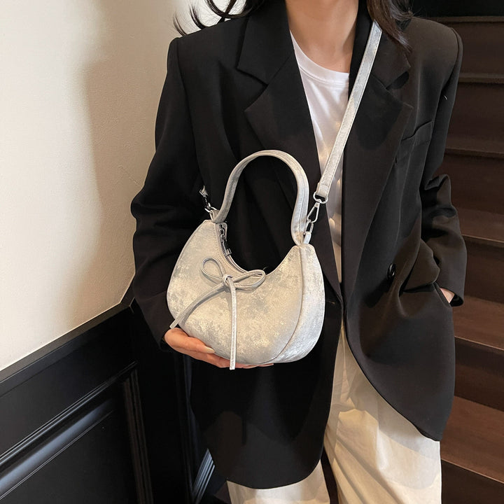 Silver Moon Lit Bow Cross Bag