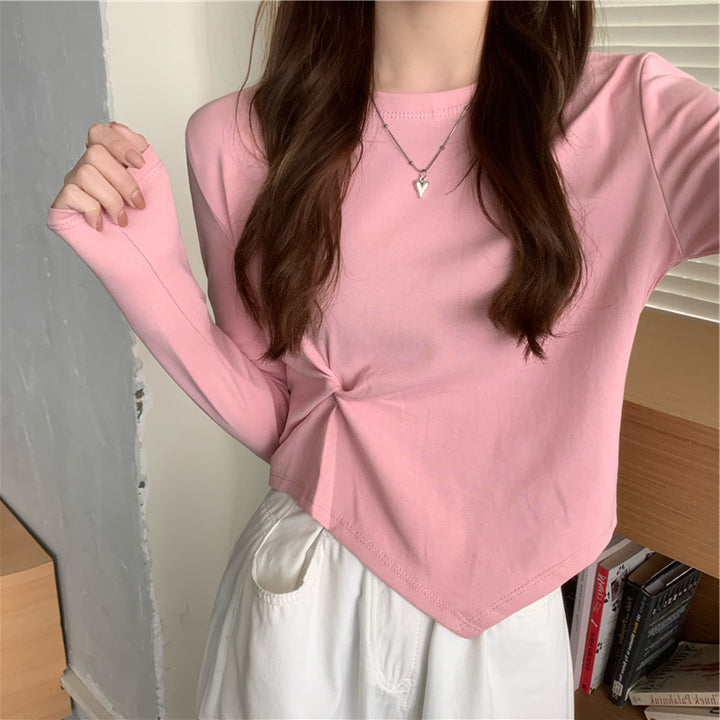 Pink Asymmetric Hem Top