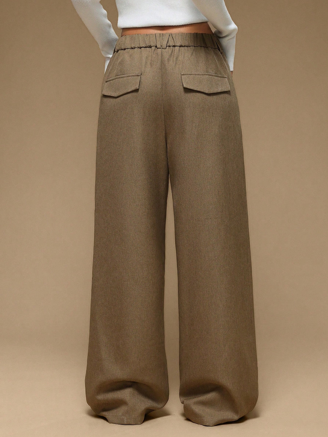 Brown Pleated Semi-Formal Trouser
