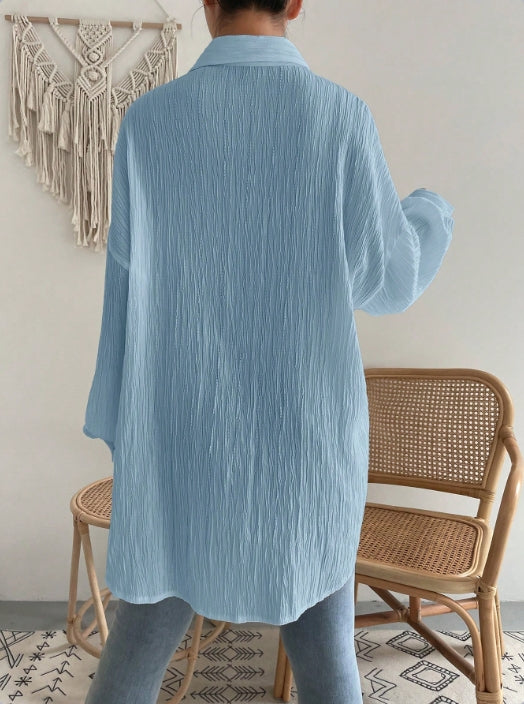 Blue Over Sized Shirt
