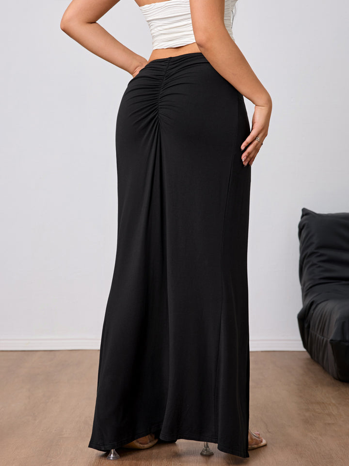Black Waist Twisted Skirt