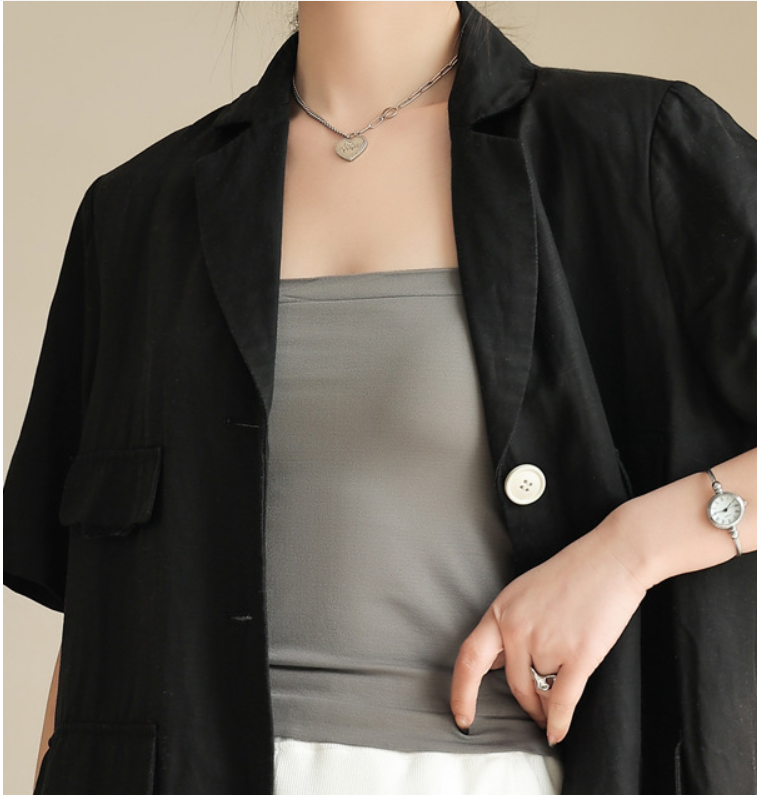 Grey Spaghetti Strap Cami Top