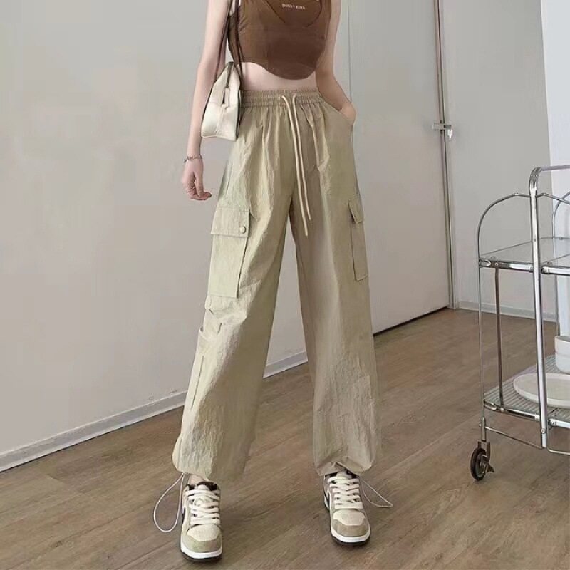 High Waist Khaki Trousers