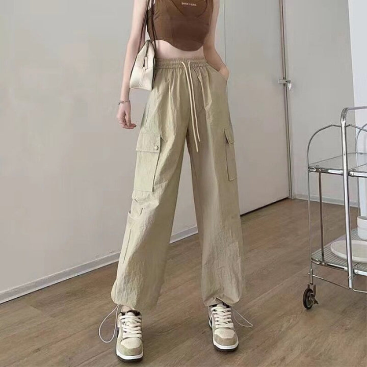 High Waist Khaki Trousers
