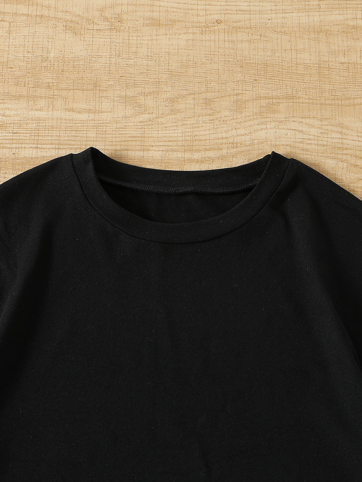 Black Heart Print Tshirt