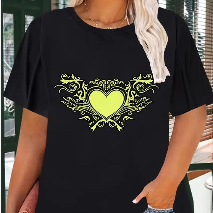 Black Chest Print Graphic Tshirt
