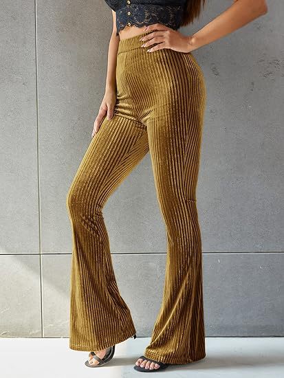 Mustard Fitted And Flared Trouser