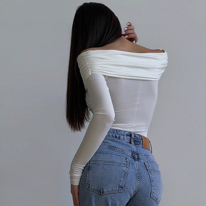 White Off-Shoulder Bodysuit