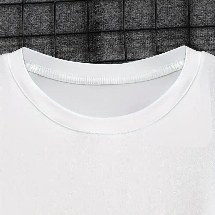White Chest Print Graphic Tshirt