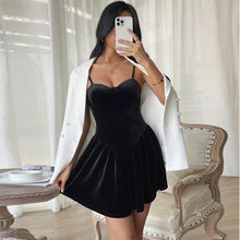 Blue Shoulder Strap Fitted Dress